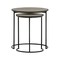 Armen Living Rina Concrete and Black Metal 2 Piece Nesting End Table Set LCRILACCGR - alternate 6
